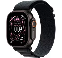 Смарт-часы Apple Watch Ultra 3 (2025) GPS + Cellular 49mm Black Titanium Case with Black Alpine Loop - Medium (MF0V4)