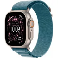 Смарт-часы Apple Watch Ultra 3 (2025) GPS + Cellular 49mm Natural Titanium Case with Light Blue Alpine Loop - Medium (MEWM4)