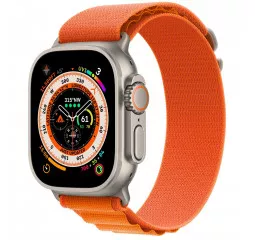Смарт-часы Apple Watch Ultra GPS + Cellular 49mm Titanium Case with Orange Alpine Loop - Large (MQEV3/MQFM3)