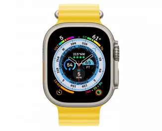 Смарт-часы Apple Watch Ultra GPS + Cellular 49mm Titanium Case with Yellow Ocean Band (MNH93/MNHG3)