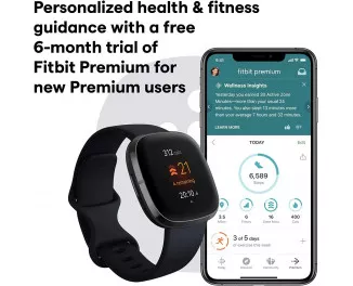 Смарт-часы Fitbit Sense Carbon/Graphite Stainless Steel (FB512BKBK)