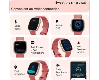 Смарт-годинник Fitbit Versa 4 Pink Sand/Copper Rose (FB523RGRW)