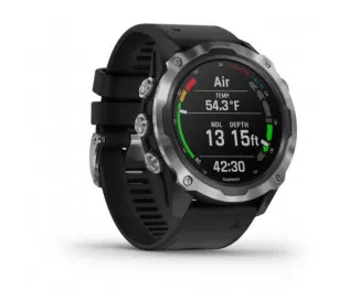 Смарт-годинник GARMIN Descent Mk2 Stainless Steel with Black Band (010-02132-00/10)
