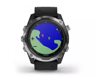 Смарт-годинник GARMIN Descent Mk2 Stainless Steel with Black Band (010-02132-00/10)