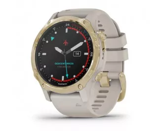 Смарт-часы GARMIN Descent Mk2S Light Gold with Light Sand Silicone Band (010-02403-01)