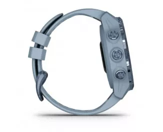 Смарт-годинник GARMIN Descent Mk2S Mineral Blue with Sea Foam Silicone Band (010-02403-07)