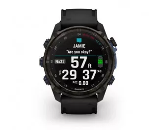 Смарт-часы GARMIN Descent Mk3i 51mm Carbon Gray DLC Titanium with Black Silicone Band (010-02752-10/11)