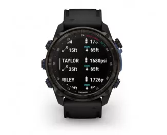 Смарт-часы GARMIN Descent Mk3i 51mm Carbon Gray DLC Titanium with Black Silicone Band (010-02752-10/11)