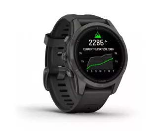 Смарт-часы GARMIN Epix Pro (Gen 2) Sapphire 42mm Carbon G. DLC Ti. with Black Band (010-02802-15)