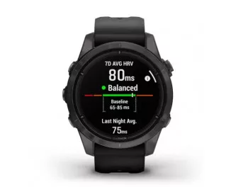 Смарт-часы GARMIN Epix Pro (Gen 2) Sapphire 42mm Carbon G. DLC Ti. with Black Band (010-02802-15)
