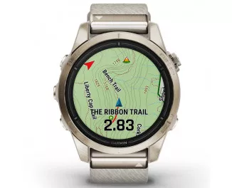 Смарт-годинник GARMIN Epix Pro (Gen 2) Sapphire 42mm Soft Gold w. Cream H. Nylon Band (010-02802-20)