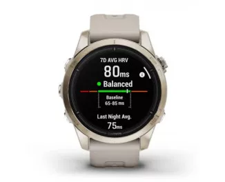 Смарт-часы GARMIN Epix Pro (Gen 2) Sapphire 42mm Soft Gold w. Light S. Band (010-02802-10/11)