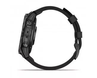 Смарт-годинник GARMIN Epix Pro (Gen 2) Sapphire 47mm Carbon G. DLC Tit. with B. Leather Band (010-02803-30)