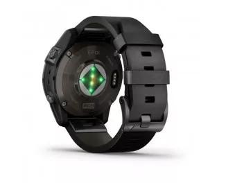 Смарт-годинник GARMIN Epix Pro (Gen 2) Sapphire 47mm Carbon G. DLC Tit. with B. Leather Band (010-02803-30)