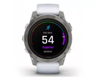 Смарт-годинник GARMIN Epix Pro (Gen 2) Sapphire 47mm Titanium w. Whitestone Band (010-02803-20/21)