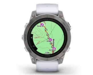 Смарт-годинник GARMIN Epix Pro (Gen 2) Sapphire 47mm Titanium w. Whitestone Band (010-02803-20/21)