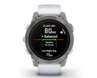 Смарт-годинник GARMIN Epix Pro (Gen 2) Sapphire 47mm Titanium w. Whitestone Band (010-02803-20/21)
