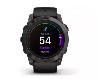 Смарт-годинник GARMIN Epix Pro (Gen 2) Sapphire 51mm Carbon G. DLC Tit. with Black Band (010-02804-01)