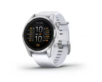 Смарт-часы GARMIN Epix Pro (Gen 2) Standard Edition | 42 mm Silver with Whitestone Band (010-02802-01)