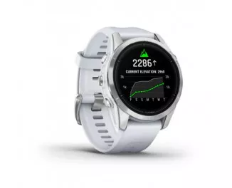 Смарт-годинник GARMIN Epix Pro (Gen 2) Standard Edition | 42 mm Silver with Whitestone Band (010-02802-01)