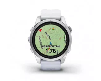 Смарт-годинник GARMIN Epix Pro (Gen 2) Standard Edition | 42 mm Silver with Whitestone Band (010-02802-01)