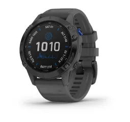 Смарт-часы GARMIN Fenix 6 Pro Solar Black with Gray Band (010-02410-10)