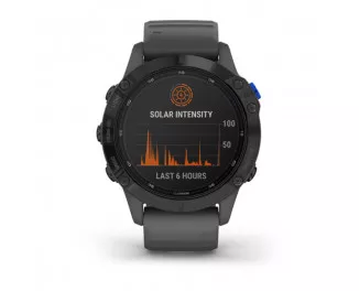 Смарт-годинник GARMIN Fenix 6 Pro Solar Black with Gray Band (010-02410-10)