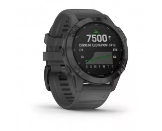 Смарт-годинник GARMIN Fenix 6 Pro Solar Black with Gray Band (010-02410-10)
