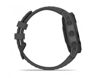 Смарт-годинник GARMIN Fenix 6 Pro Solar Black with Gray Band (010-02410-10)