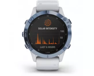Смарт-годинник GARMIN Fenix 6 Pro Solar Mineral Blue with Whitestone Band (010-02410-19/18)