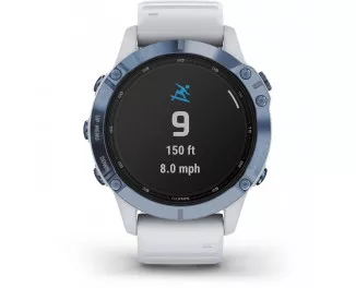 Смарт-годинник GARMIN Fenix 6 Pro Solar Mineral Blue with Whitestone Band (010-02410-19/18)