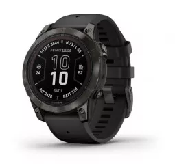 Смарт-часы GARMIN Fenix 7 Pro Sapphire Solar Carbon G. DLC Tit. with Black Band (010-02777-10/11)