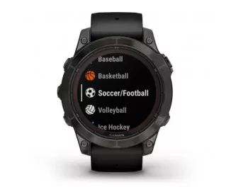 Смарт-годинник GARMIN Fenix 7 Pro Sapphire Solar Carbon G. DLC Tit. with Black Band (010-02777-10/11)