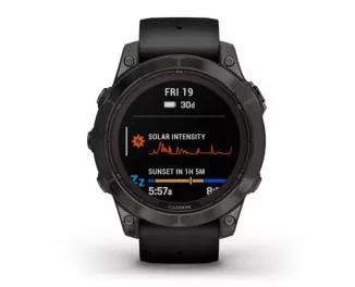 Смарт-годинник GARMIN Fenix 7 Pro Sapphire Solar Carbon G. DLC Tit. with Black Band (010-02777-10/11)