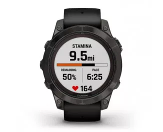 Смарт-годинник GARMIN Fenix 7 Pro Sapphire Solar Carbon G. DLC Tit. with Black Band (010-02777-10/11)