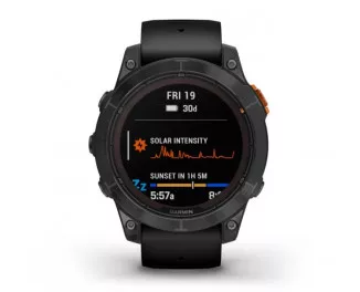Смарт-годинник GARMIN Fenix 7 Pro Solar Slate Gray w. Black Band (010-02777-00/01)