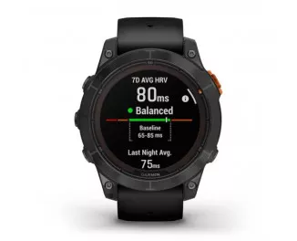Смарт-годинник GARMIN Fenix 7 Pro Solar Slate Gray w. Black Band (010-02777-00/01)