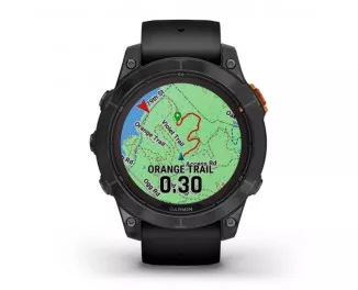 Смарт-годинник GARMIN Fenix 7 Pro Solar Slate Gray w. Black Band (010-02777-00/01)