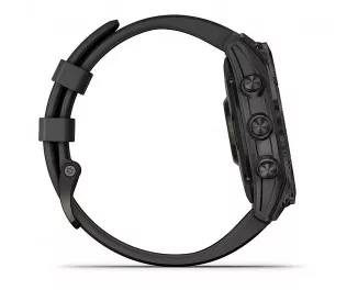 Смарт-часы GARMIN Fenix 7 Sapphire Solar Black DLC Titanium with Black Band (010-02540-34)