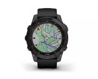 Смарт-часы GARMIN Fenix 7 Sapphire Solar Black DLC Titanium with Black Band (010-02540-34)