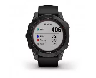 Смарт-годинник GARMIN Fenix 7 Sapphire Solar Carbon Gray DLC Titanium with Black Band (010-02540-20)
