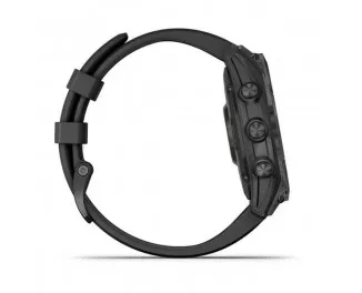 Смарт-годинник GARMIN Fenix 7 Sapphire Solar Carbon Gray DLC Titanium with Black Band (010-02540-20)