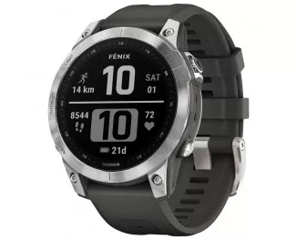 Смарт-часы GARMIN Fenix 7 Silver with Graphite Band (010-02540-00/01)