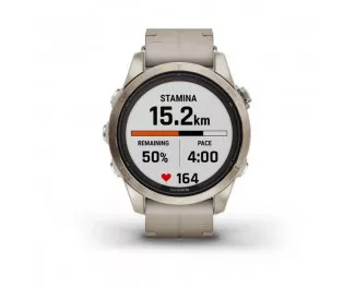 Смарт-годинник GARMIN Fenix 7S Pro Sapphire Solar Soft Gold w. Limestone L. Band (010-02776-30)