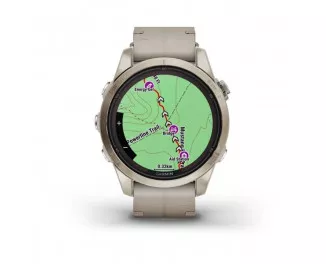 Смарт-годинник GARMIN Fenix 7S Pro Sapphire Solar Soft Gold w. Limestone L. Band (010-02776-30)