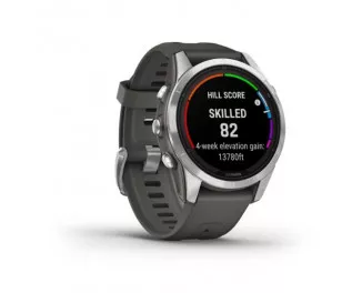 Смарт-годинник GARMIN Fenix 7S Pro Solar Silver w. Graphite Band (010-02776-01)