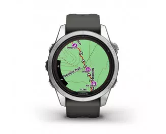 Смарт-годинник GARMIN Fenix 7S Pro Solar Silver w. Graphite Band (010-02776-01)