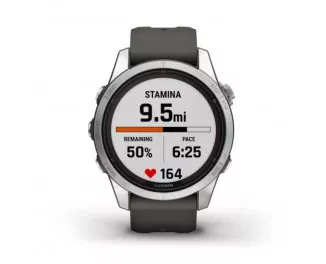 Смарт-годинник GARMIN Fenix 7S Pro Solar Silver w. Graphite Band (010-02776-01)