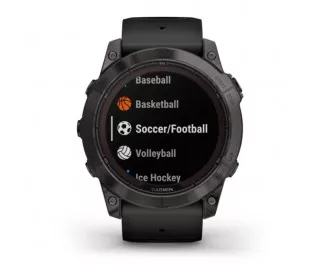 Смарт-часы GARMIN Fenix 7X Pro Sapphire Solar Carbon G. DLC Tit. with Black Band (010-02778-10/11)