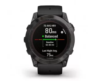 Смарт-часы GARMIN Fenix 7X Pro Sapphire Solar Carbon G. DLC Tit. with Black Band (010-02778-10/11)